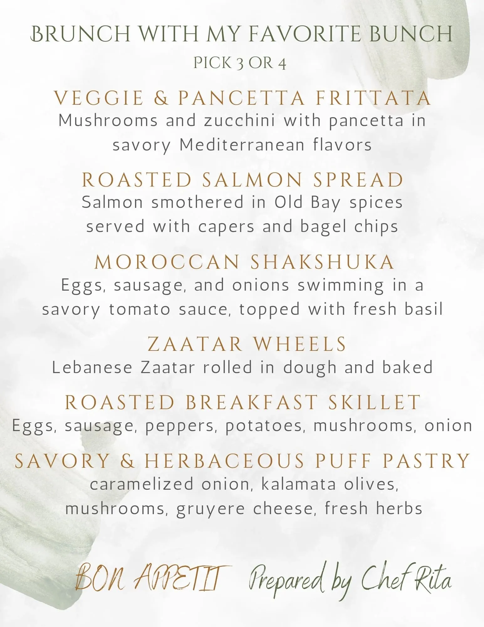 Mediterranean brunch